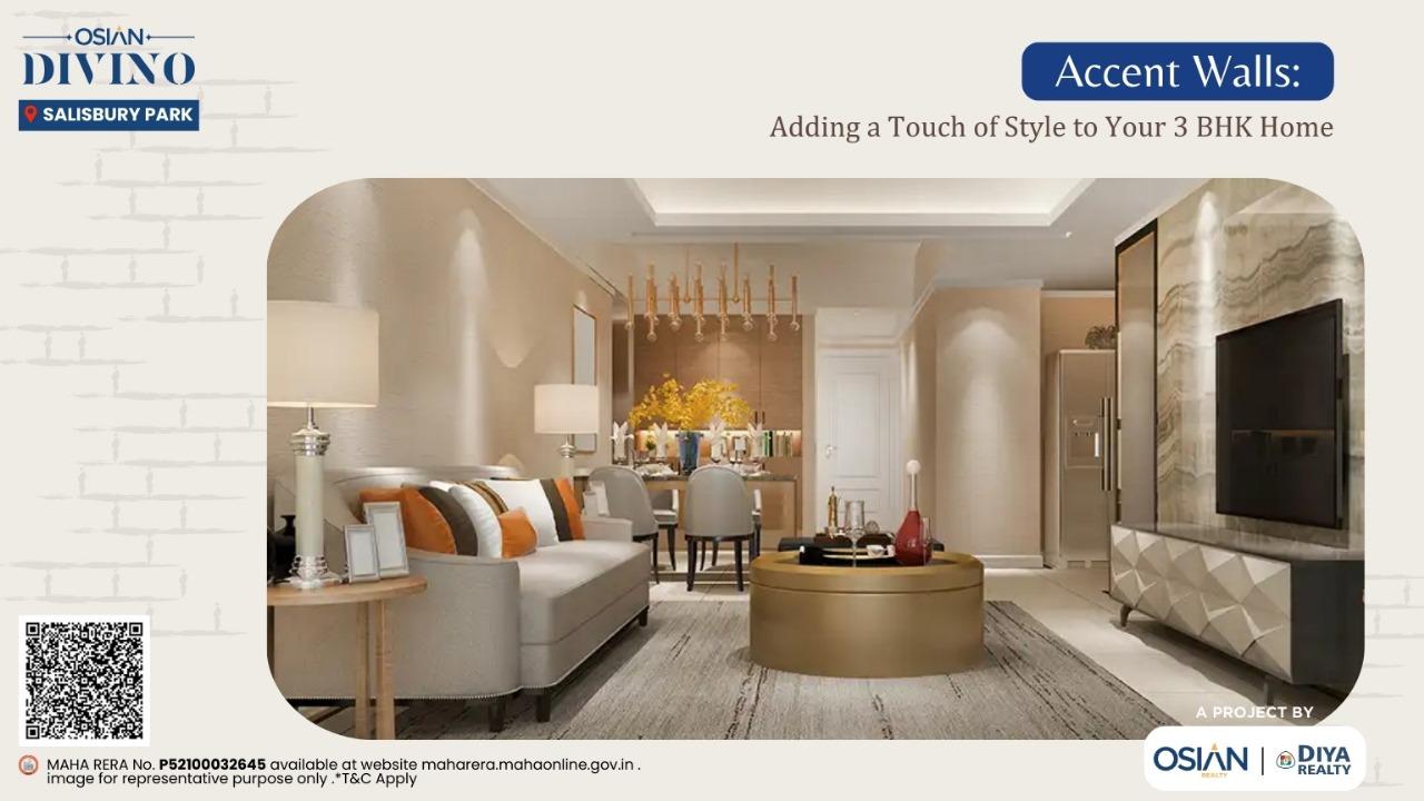 Accent Walls: Adding a Touch of Style to Your 3 BHK Home